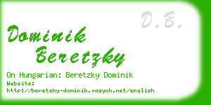 dominik beretzky business card